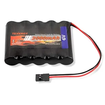 Tenergy NiMH Receiver RX Battery with Hitec Connectors 6V 2000mAh High Capacity Rechargeable Battery...