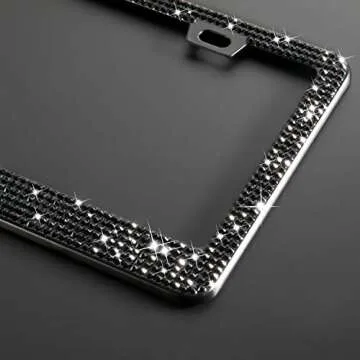 Tchipie Bling Rhinestone License Plate Frames for Women