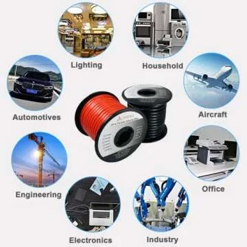 ZIGPEO 10 AWG Silicone Wire 50FT, Extra Flexible 10 Gauge Stranded Copper Wire, High Temp 392℉ 600V - RC, Automotive, Battery | Tinned Copper Conductor - 25FT Red & 25FT Black Spools