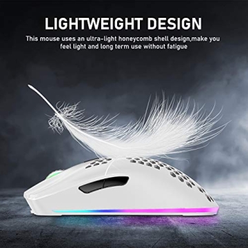 XINMENG Wireless Gaming Mouse with Honeycomb Design