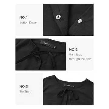 ZESICA Tie Front Babydoll Blouse - Chic and Versatile