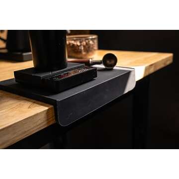 MiiCoffee 8x6 Inch Espresso Tamper Mat in Black Silicone