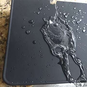 MiiCoffee 8x6 Inch Espresso Tamper Mat in Black Silicone