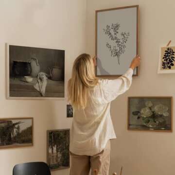 Set 5 Still Life Vintage Flower Wall Art - Vintage Wall Art Botanical Prints, Moody Decor Wall Posters For Bedroom, French Country Farmhouse Decor, Floral Print Poster Artwork For Bedroom(UNFRAMED)