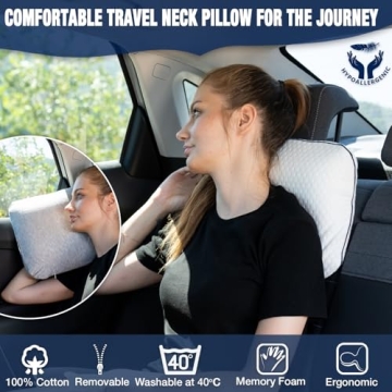 Comfortable and Portable Alkamto Memory Foam Travel Pillow