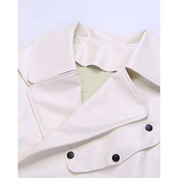 LY VAREY LIN Women Black Faux Leather Jackets Casual Short Oversized Coat Asymmetrical Motor Biker Jacket