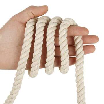 Tenn Well 12mm Cotton Rope for Crafts and Macrame