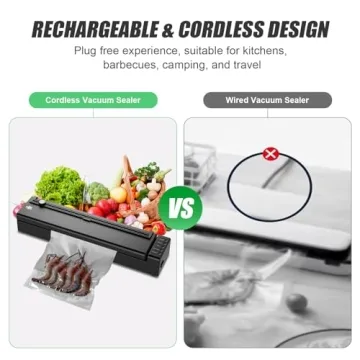 Cordless Etunsia Vacuum Sealer for Fresh Food Storage