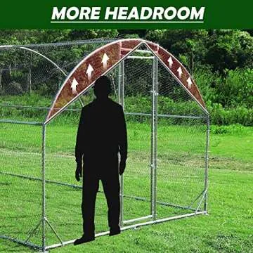 Durable Large Metal Chicken Coop with Waterproof Cover