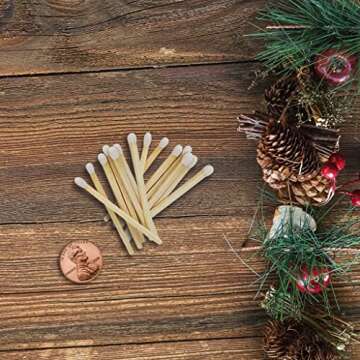 2" Classic White Tip Safety Matches | 200+ Bulk Artisan Matchsticks with Bumble Striker Stickers by Thankful Greetings, Decorative Candle Lighting Accessories, Unique for Home Decor, Gifts, & Events