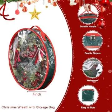 U'Artlines 20 Inch Christmas Wreath for Festive Decor