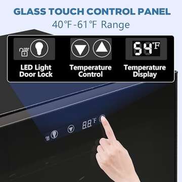 Joy Pebble Beverage Refrigerator Cooler 4.4 Cu.Ft,145 Can Mini Fridge with Glass Door for Beer Soda Wine,Drink Drink Fridge with Adjustable Thermostat,Beverage Fridge for Bar Home Office