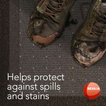 Resilia Low-Pile Carpet Runner: 27x6 ft Non-Slip Vinyl Protection, Eco-Friendly