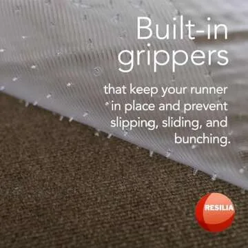 Resilia Low-Pile Carpet Runner - 27x6 ft Non-Slip Protection