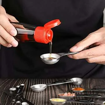 Magnetic Measuring Spoons Set of 9 - Stackable Stainless Steel