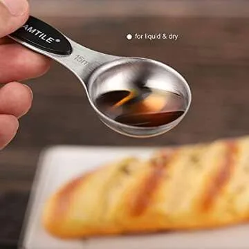 Magnetic Measuring Spoons Set of 9 - Stackable Stainless Steel