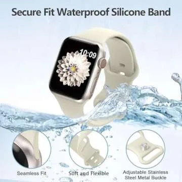 RQQ 6 Pack Silicone Sport Bands for Apple Watch