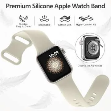 RQQ 6 Pack Silicone Sport Bands for Apple Watch