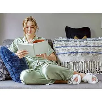 AW BRIDAL Plus Silk Pajamas for Women Satin Pajama Set Button Up Bride Bridesmaid Pajamas Sleepwear ...