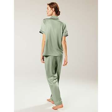 Elegant AW BRIDAL Silk Pajamas Set for Women Loungewear