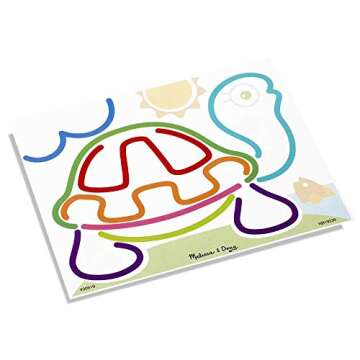 Melissa & Doug Rainbow Cord Picture & Pattern Maker Draw with Cords – 39 Cords, 6 Double-Sided Cards to Trace