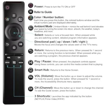 Universal Remote for Samsung Smart TVs - Easy Control
