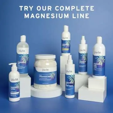 Life-flo Pure Magnesium Bath Flakes - Epsom Salt Bath Soak Alternative - Unscented Magnesium Flakes from The Zechstein Seabed - Relaxing Foot Bath with Ancient Trace Minerals - 60-Day Guarantee, 44oz