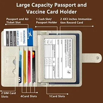 Genuine Leather Passport Holder RFID Blocking Stylish Travel Wallet