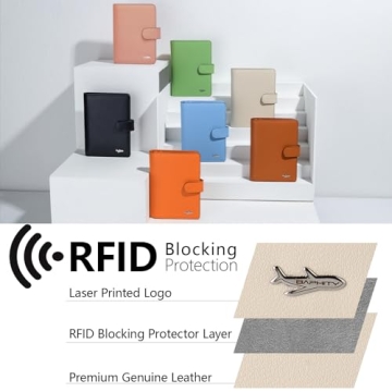 Genuine Leather Passport Holder RFID Blocking Stylish Travel Wallet