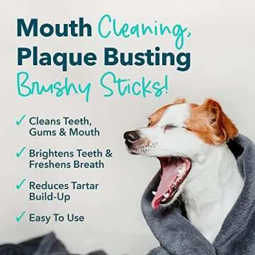 iHeartDogs Brushy Sticks Dental Treats for Dogs