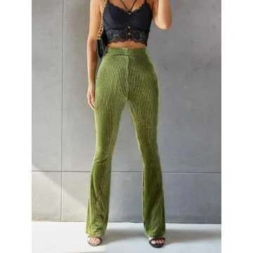 Stylish Flare Leg Velvet Pants for All Occasions