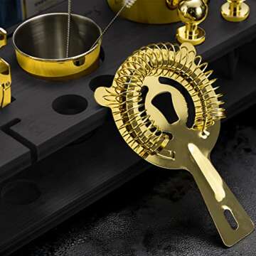 SOING 24-Piece Bartender Kit with Stand,Perfect Mixology Bar Kit Cocktail Shaker Set for Drink Mixing,Stainless Steel Bar Tools with All Needed Accessories,Recipes