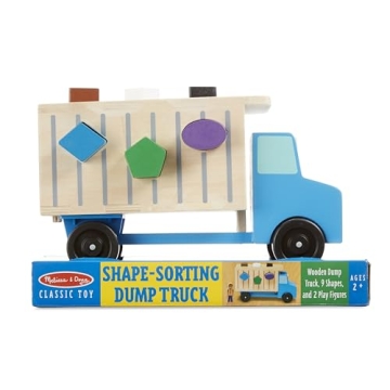 Melissa & Doug Shape-Sorting Wooden Dump Truck Toy
