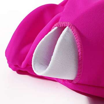 MOOSLOVER Women One Shoulder High Waisted Bikini Tie High Cut Two Piece Swimsuits(S,Rose Red)