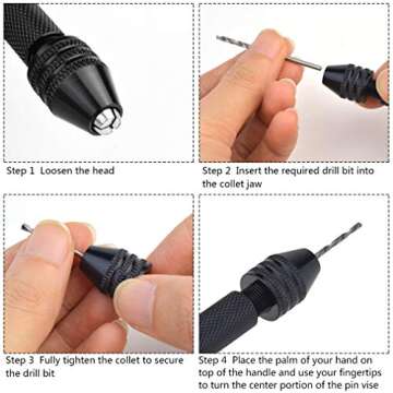 Topbuti Pin Vise Hand Drill Bits Set - 41 PCS for Precision DIY