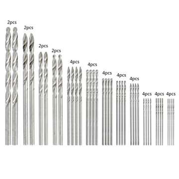 Topbuti Pin Vise Hand Drill Bits Set - 41 PCS for Precision DIY