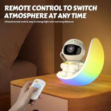ZXLWBW Astronaut Galaxy Projector: A Cosmic Night Light for All Ages