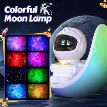 ZXLWBW Astronaut Galaxy Projector - Night Light for Kids
