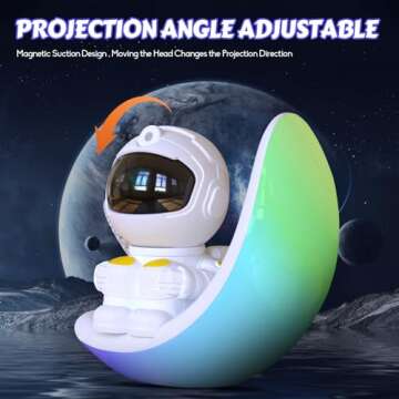 ZXLWBW Astronaut Galaxy Projector - Night Light for Kids