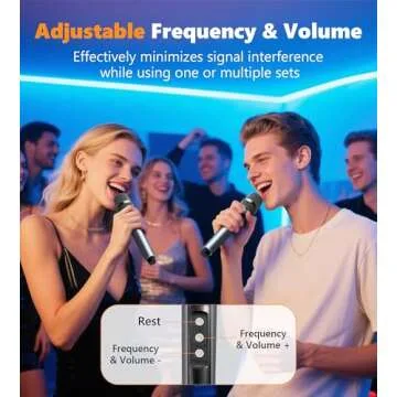 Powplur UHF Rechargeable Wireless Microphones for Events