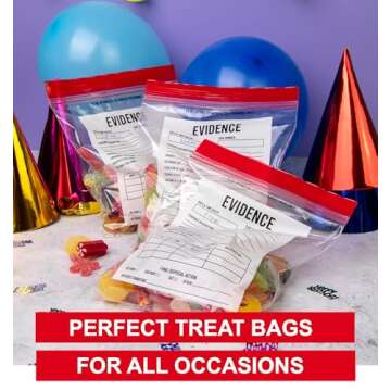 Evidence Bags 25pcs - Fun Party Favors for All Occasions