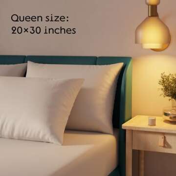 Niagara 4 Pack Waterproof Pillow Protectors Queen 20x30 Inches Smooth Zipper Premium Encasement Covers Quiet Cases Set White