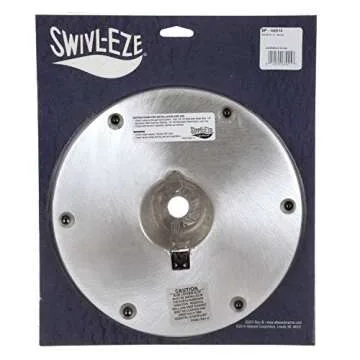 Attwood SP-68914 Wedge 2-Inch Base Plate, Round, 9-Inch Diameter, Brushed Aluminum, Extends 2 Inches Below Deck