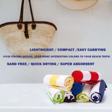 Your Choice Microfiber Quick Dry Sand-Free Beach Towel for Adults & Kids - Oversized, Compact, Lightweight, Absorben - Travel Towel, Swimming Towel - Set of 9 Pack - Large Beach Towel 60x30 Inch