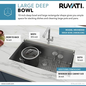 Ruvati 32-inch Stainless Steel Kitchen Sink Workstation