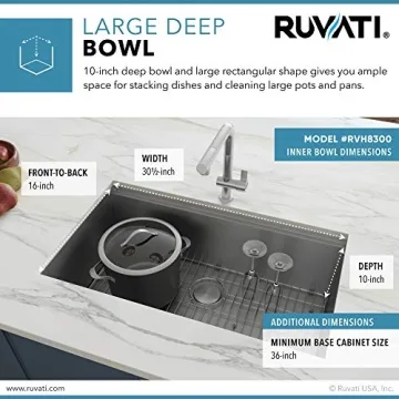 Ruvati 32-inch Stainless Steel Kitchen Sink Workstation