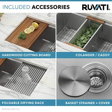 Ruvati 32-inch Stainless Steel Kitchen Sink Workstation