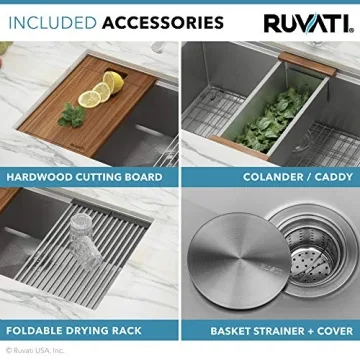 Ruvati 32-inch Stainless Steel Kitchen Sink Workstation