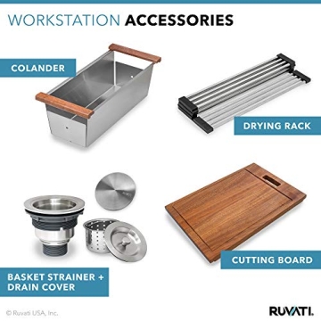 Ruvati 32-inch Stainless Steel Kitchen Sink Workstation
