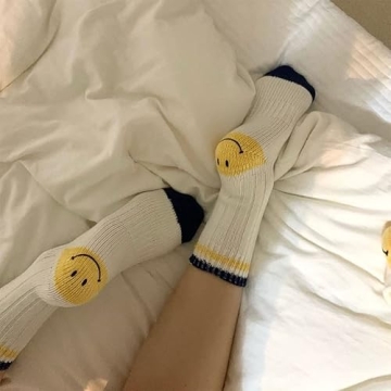 Cute Smiley Face Cotton Socks for Stylish Comfort